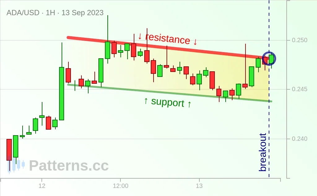 Cardano: Bullish Flag 09/13/2023