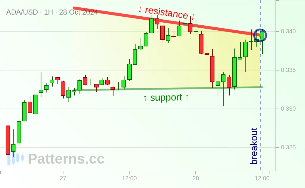 Cardano: 下降三角形型 2024/10/28