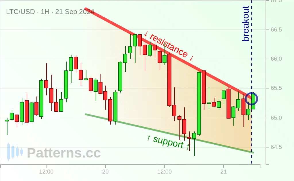 Litecoin: Falling Wedge 09/21/2024