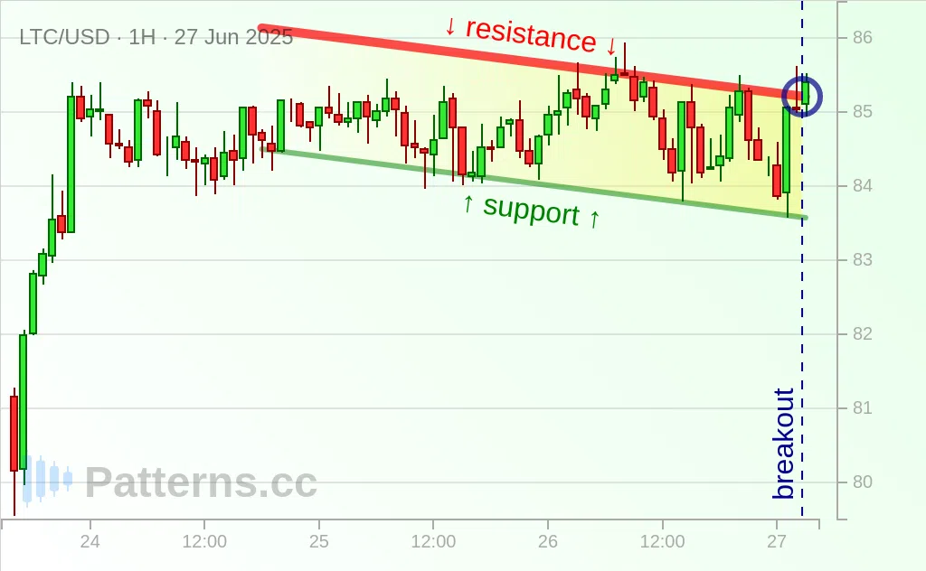Litecoin: Bullish Flag 06/27/2025