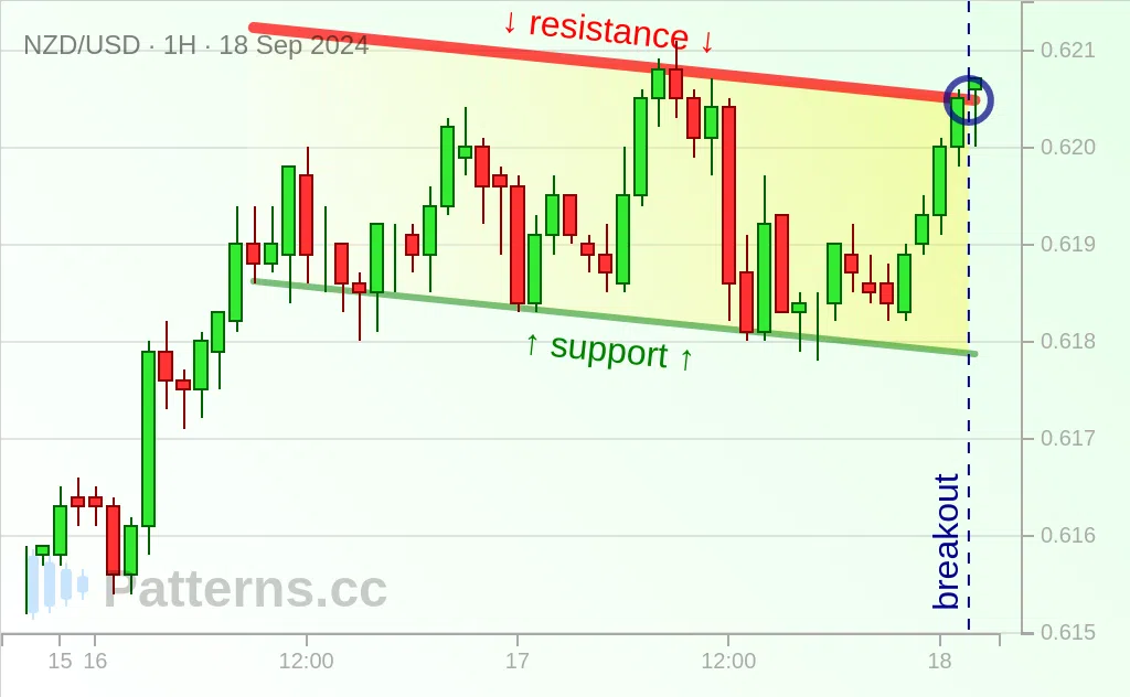 NZD/USD: Bullish Flag 09/18/2024