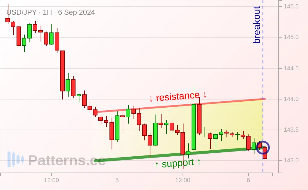 USD/JPY: Bandera Bajista 06/09/2024